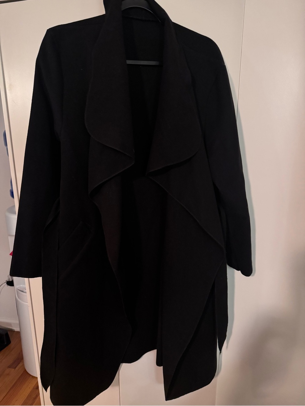 Black Open-Front Women's Coat
